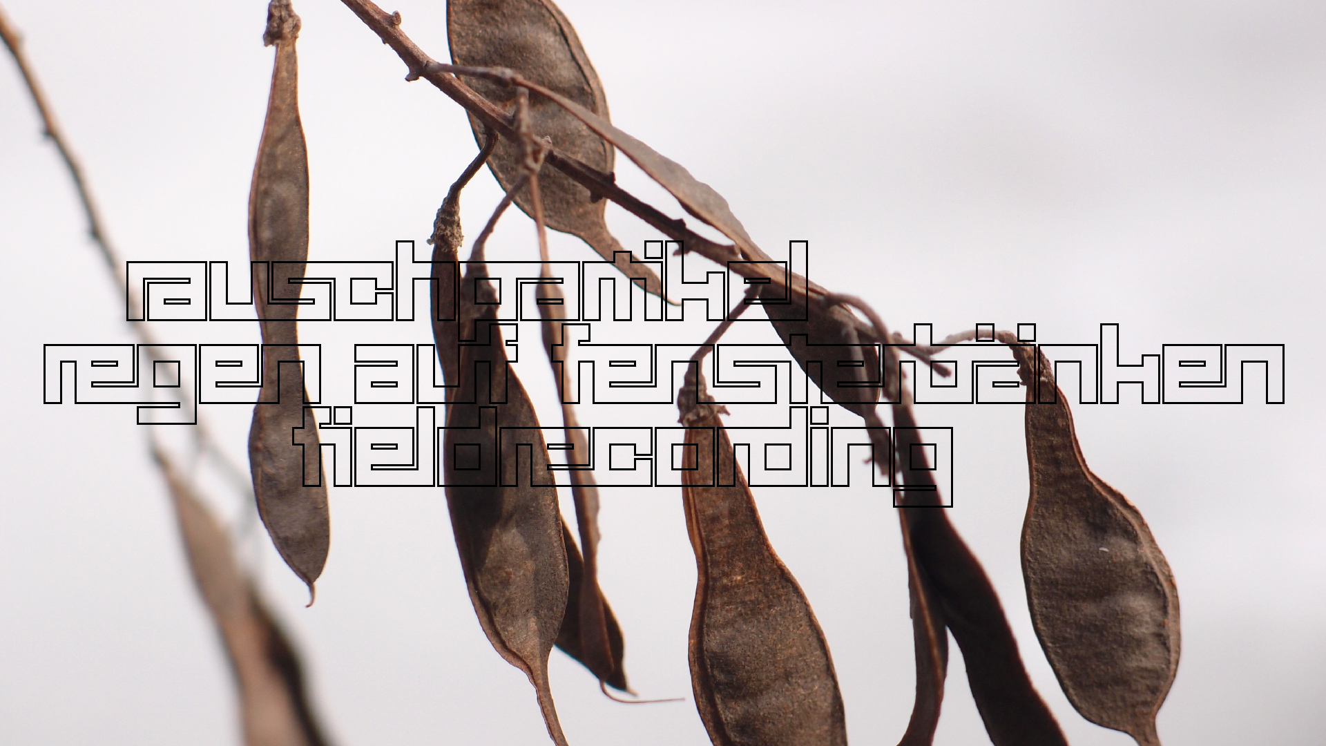 2021-03-12 Regen auf Fensterb�nken II (Fieldrecording + Typo Grafik Video)