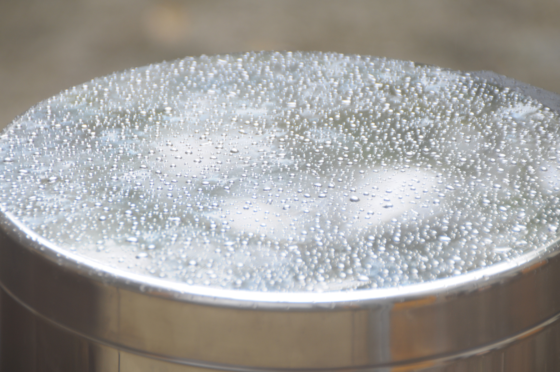 2021-08-30 Das Kleine Regen Rhythmus Orchester spielt 'autonome Beats' (Blech-M�lleimer mit Plastikbeh�lter)