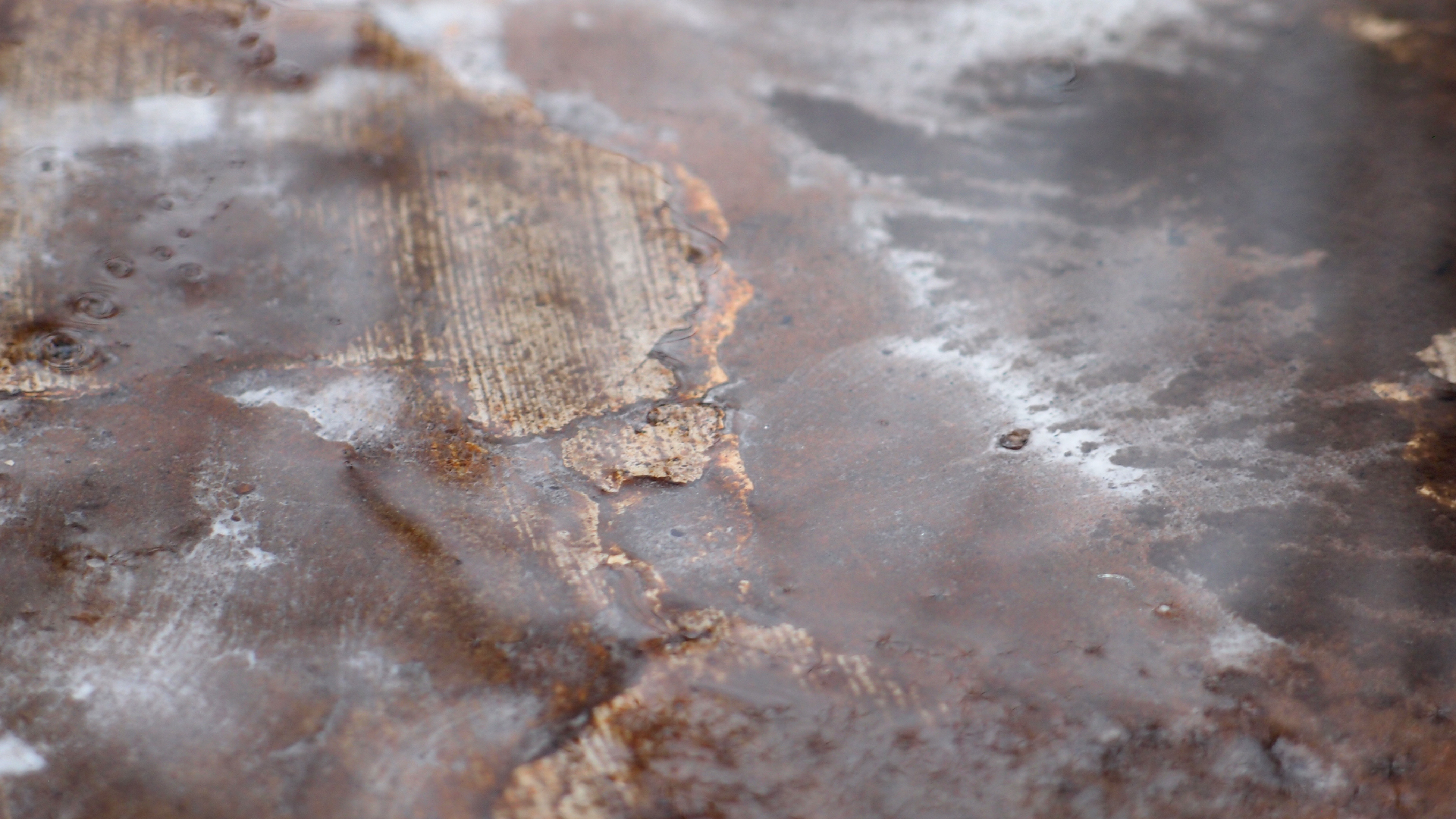 2021-12-09 & 10 Das Kleine Regen Rhythmus Orchester (Schnee auf Alufolie) (Audio, Foto, Typo Grafik)