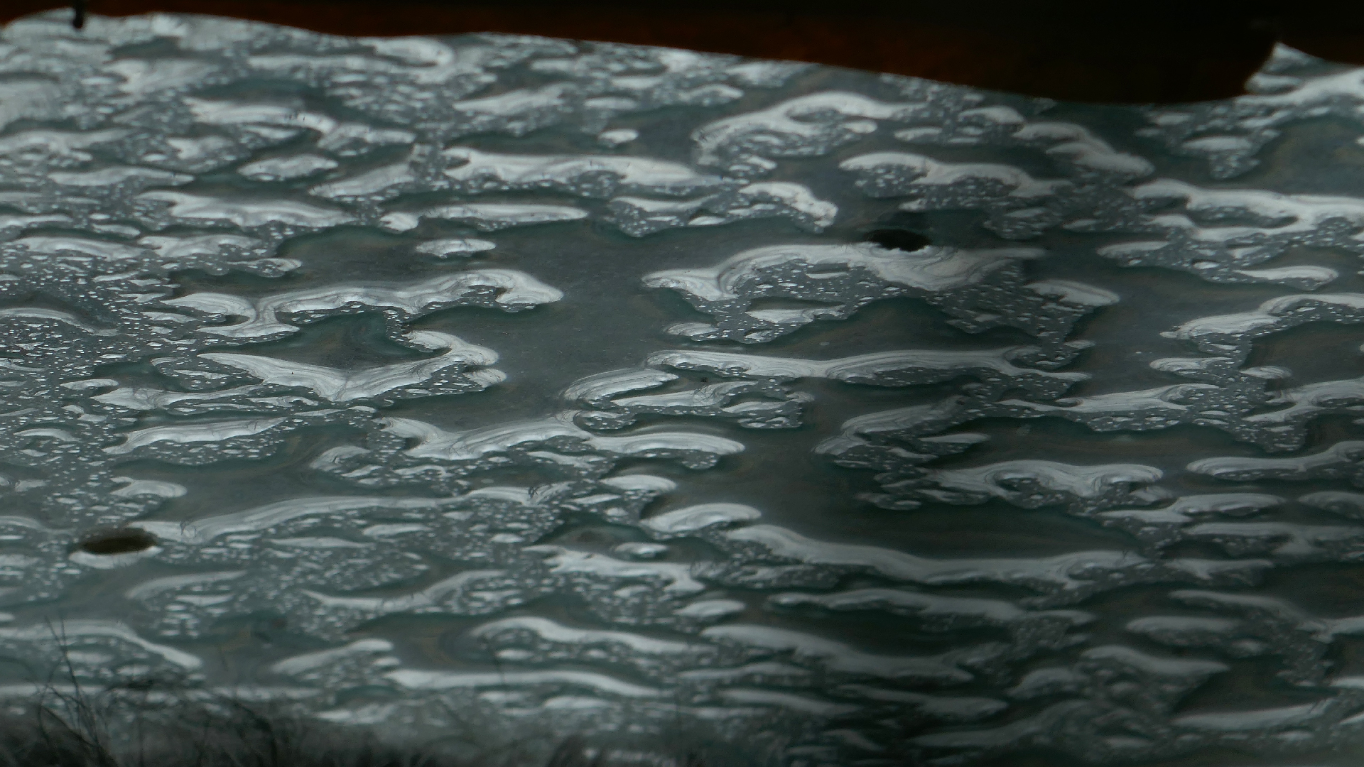 2022-02-08 Das Kleine Regen Rhythmus Orchester (Fensterglas einfach, im Bilderrahmen, II) (Audio, Video)