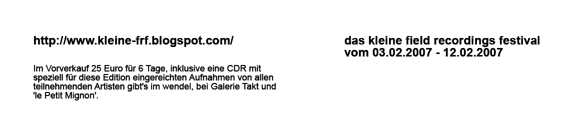 Ticket = Programm